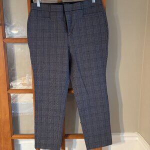 Banana Republic Women Sloan Curvy Fit SZ: 14 Blue/grey plaid